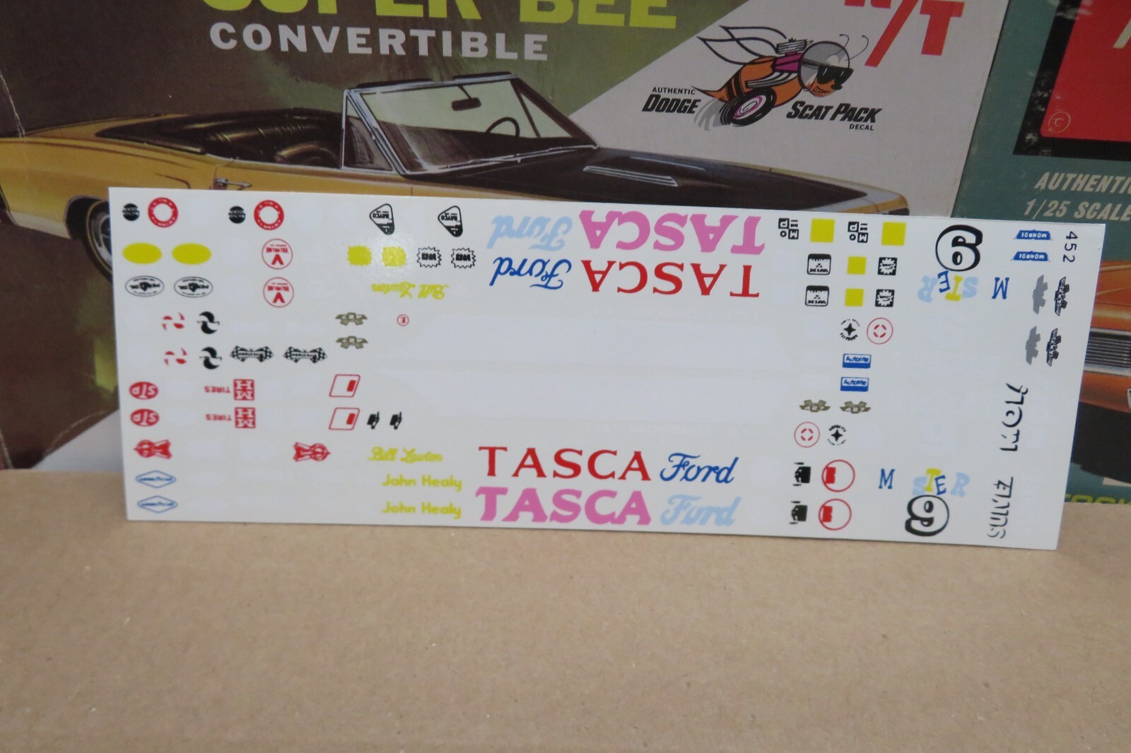 ORIGINAL 1/25 CADY 452 BILL LAWTON'S 66 MUSTANG TASCA FORD DECALS eBay