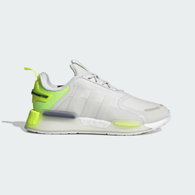 Adidas NMD R1 V3 Casual Shoes White / Grey / Yellow Sz 12 GY7356