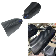 Black Carbon Fiber Hand Grip Windshield Fit Harley Softail Sport Glide FXDR 114