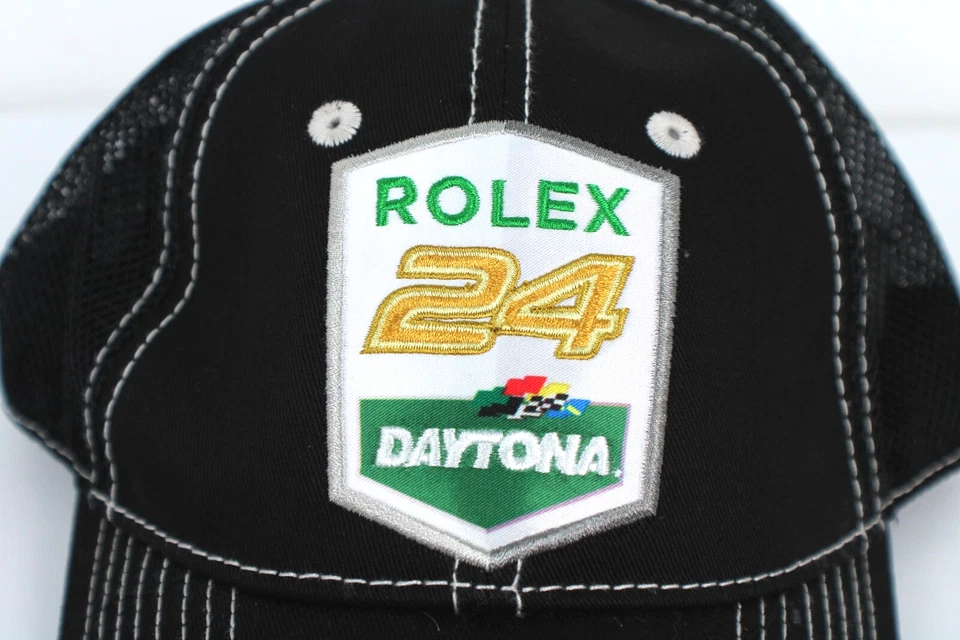 Rolex 24 Daytona 2016 Gorra Negra Ajustable Snapback Gorra Malla Trasera Foto 2 de 4