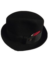 VTG. CHAMP MEN'S BLACK FEDORA HAT W/FEATHERS KASMIR