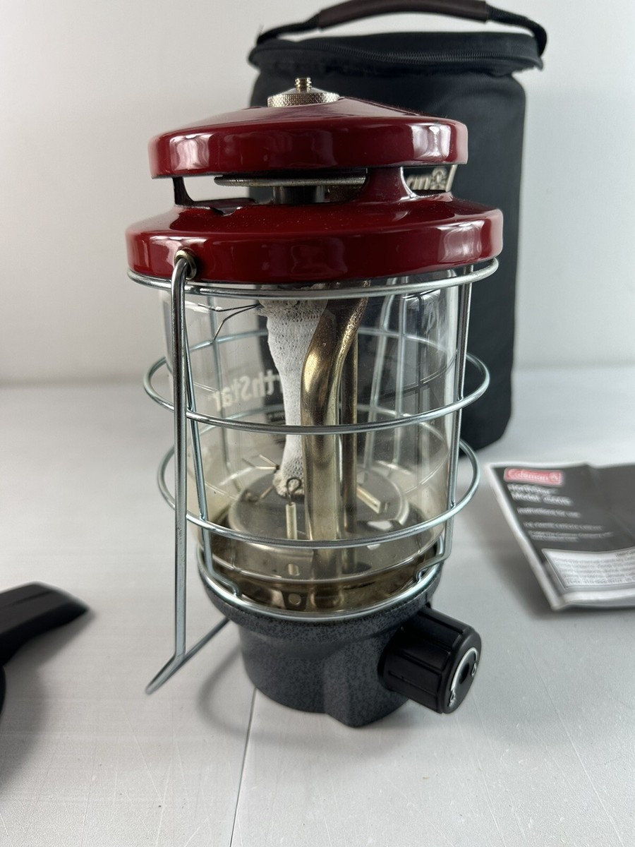 RARE VTG RED Coleman North Star 2500B Propane Camp Lantern w