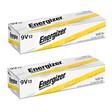 24 Energizer Industrial 9 Volt (9V) Alkaline Batteries (EN22, 6LF22, 6AM6)