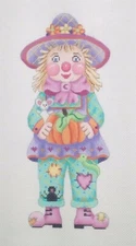 A Collection of Designs ACOD needlepoint handpainted 537 SCARECROW CLOWN Girl