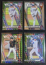 2021 Panini Mosiac Baseball WILL TO WIN INSERTS Lot of 4!! 1 Base,3 Green Prizm!