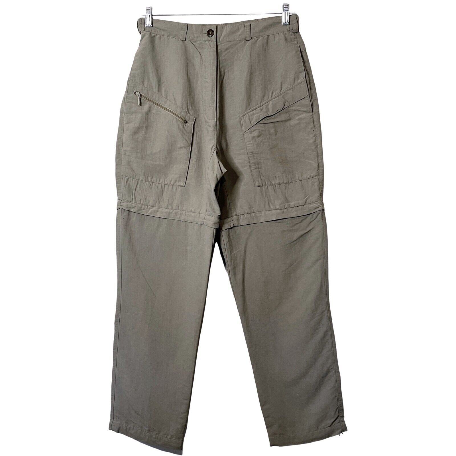 Lowe Alpine Women's Tan Size 29 Hiking Pants with Zip-Away Shorts and Pockets