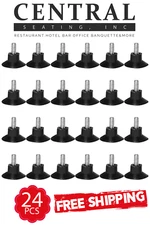1"H Table Base Feet Leveler 24-Pack Black Plastic Stabilizer Wedges Leveling