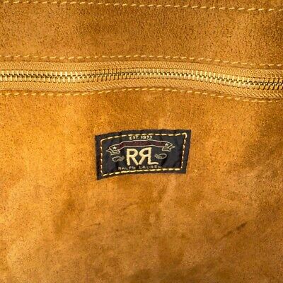 RRL RALPH LAUREN Men's Suede Ranch Tote OS Leather Brown Zip RRL RALPH LAUREN Men's Suede Ranch Tote OS Leather Brown Zip