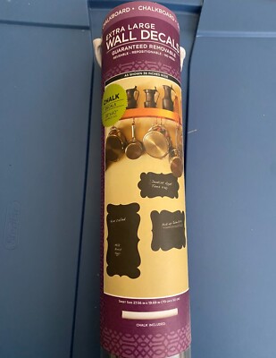 Chalkboard Write-On Wall Decals XL Reusable Scroll-Edge Poster Sticker Set of 3