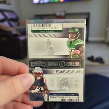 2021 Panini Cont- Round Numbers #RN-MCA Michael Carter, Rhamondre Stevenson (RC)