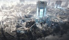 Landscape art illustration city cityscape futuristic Custom Gaming Mat Desk