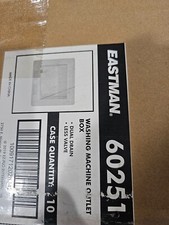10 EASTMAN 60251 Single-Lever Dual-Drain Washing Machine Outlet Box, White