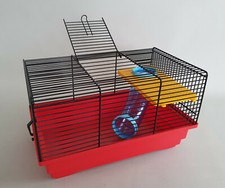 Hamster Cage Pet Animal Mice Mouse Dwarf Hamsters Black / Red Transporter 