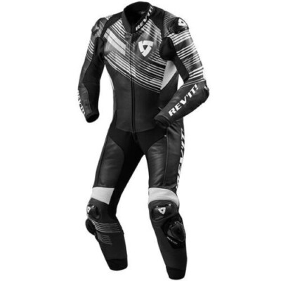 Rev'it Apex Einteiler Leder Motorrad Motorradkombi - Schwarz / Weiß GR 50
