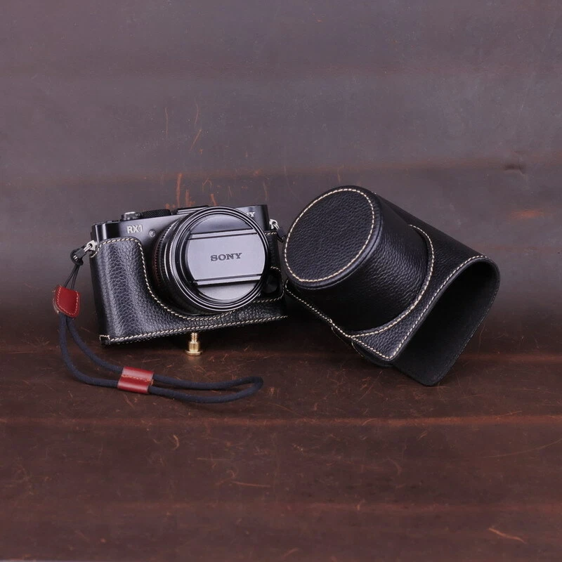 Nova Capa Completa de Couro Real Bolsa Protetora Ajuste Para SONY RX1.RX1R.RX1RM2 - Imagem 2 de 4