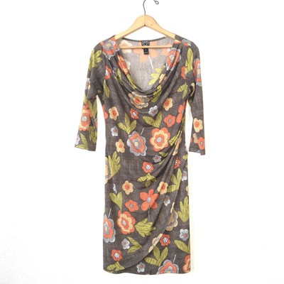Clara Sun Woo Faux Wrap Flower Dress Size Small