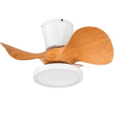 22in Ceiling Fan with Lights  Remote - Dimmable LED Flush Mount Low Profile