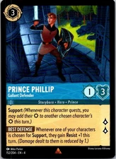 Disney Lorcana Prince Phillip - Gallant Defender Ursula's Return Free Shipping!