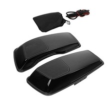 Vivid Black Saddlebag Lids with 6x9 Speaker Cutout Fit for Harley Touring Road