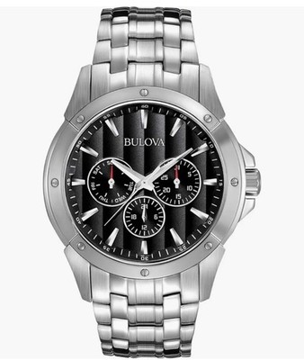 Bulova 96C107 41 mm Silver Tone Stainless Steel Case Silver Tone Bracelet