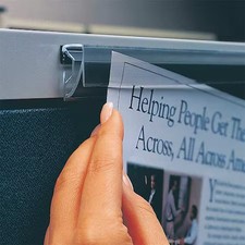 Ghent H24-6 Display Rail, 24"W, 1-1/2"H, Clear, Pk6