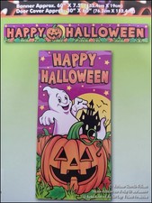 NEW HAPPY HALLOWEEN DOOR COVER KIT W BANNER GHOST HAUNTED HOUSE JACK O LANTERN