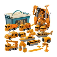 1 Set Transform Car Toy Robot Building Educational Magnetic Transform Xmas Gifts