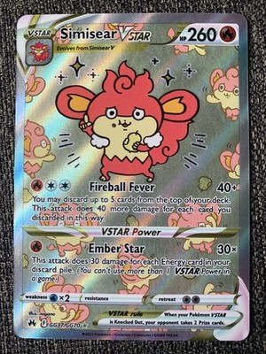 Simisear VSTAR Pokemon Sword & Shield Crown Zenith Galarian Gallery Full Art