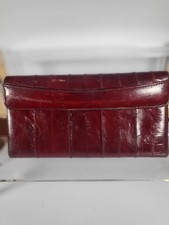 Burgandy EEL Skin Wallet w/Credit Card Holder