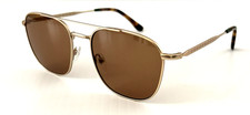 LACOSTE L269S 710 55mm Light Gold Brown Lens Unisex Square Pilot Sunglasses NWT