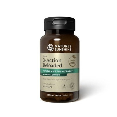 Nature s Sunshine Mens X-Action Reloaded - Male Enhancement  60 Caps NEW/SEALED