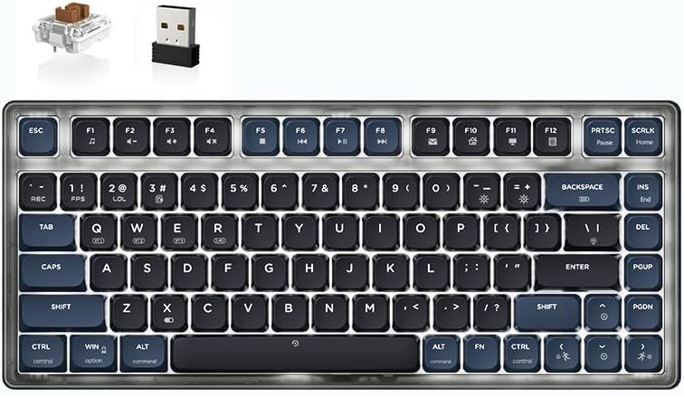 ATTACK SHARK AK832 Low Profile Mechanical Keyboard Ultra-Thin Tri-Mode Wireless