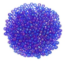 2000 Pcs Glass Seed Beads, 4mm Mini Glass Seed Spacer Bead, Dark Blue