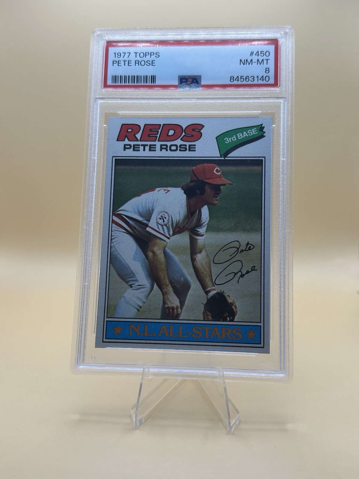 1977 Topps - Pete Rose #450 PSA 8