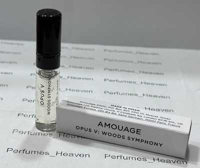 Amouage OPUS V WOODS SYMPHONY EDP Vial Natural Spray 2ml New With Box
