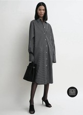 TOTEME STRIPPED KIMONO SLEEVE SHIRTDRESS SIZE XS 100 AUTHENTIC