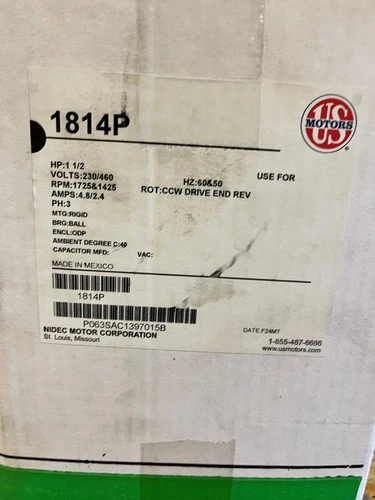 US-NIDEC 1814P General Purpose Motor