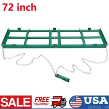 6 Ft Drag Harrow Grader Yard Lawn Leveling Tool for ATV/UTV Tractor With Chain
