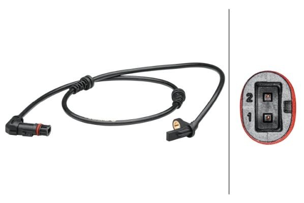 Hella 6PU 012 679-361 Sensor, Raddrehzahl Vorne FüR MERCEDES-BENZ-image