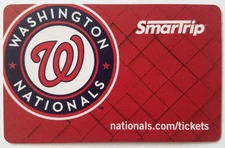 2017 Washington Nationals Smartrip Card Metro WMATA