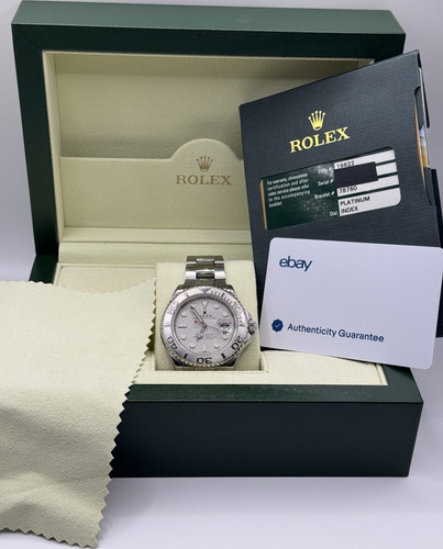 2008 Rolex Yacht-Master 16622 Platinum Dial  Box  And Papers