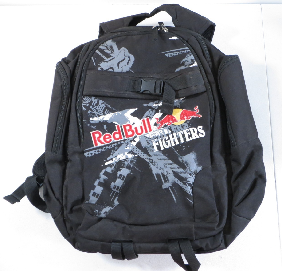 Fox Racing Redbull X Fighters Black Y2K Grunge Skater MMA Backpack
