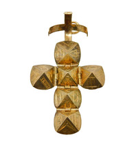 9ct Yellow Gold Masonic Ball Cross Fob Pendant Vintage 1978 London 9.5g