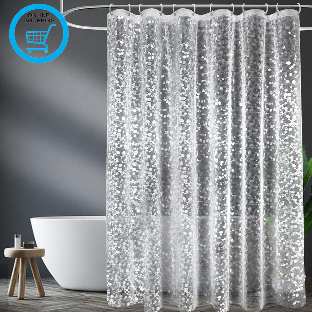 Shower Curtains Mould Proof Resistant, PEVA Waterproof Heavy Duty Bathroom Curta