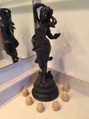 Rare 18'' Tall Mythology Goddess Hippolyte Venus Aphrodite Nymph Bronze Statue
