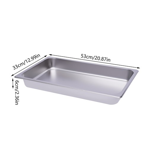Edelstahl 6er Pack 2,5 Zoll Tiefe Restaurant Dampf Tisch Pfannen Gewerbe - Bild 2 von 15