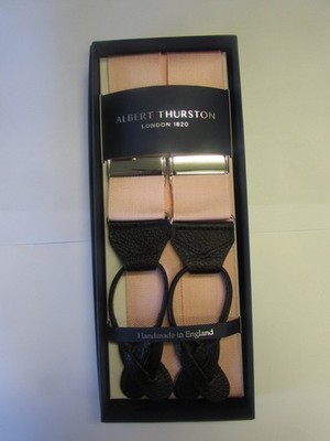 ALBERT THURSTON RIGID LIGHT PINK LEATHER END BRACES