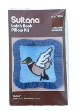 NEW Old Stock Sultana Latch Hook Pillow Kit Mallard Duck 12x12 Inches aug25