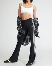 ADIDAS Originals Flare Trefoil Leggings Women s XS Signature Stripe Retro