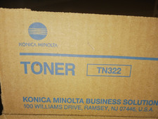 Genuine Konica Minolta TN322 Black Toner Cartridge  Lot of 4 